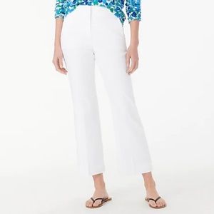 J Crew Stretch Linen Hayden Kickout Crop Pants, 0